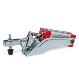 GN 860 Schnellspanner, Stahl, pneumatisch Form: CP - offener Spannarm, mit 2 Flankenscheiben und Andrückschraube GN 708.1