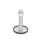 GN 44 Piedini di livellamento, acciaio INOX AISI 316 L Tipo (base): D1 - Con disco antiscivolo, con aggancio a clip, colore nero
Versione (vite): TK - Con dado, sede per chiave in basso