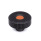 GN 534 Kordelgriffe, Kunststoff, Abdeckkappe farbig Farbe Abdeckkappe: DOR - orange, RAL 2004, matt