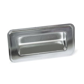 GN 7332 Maniglie da incasso in acciaio INOX, montaggio con viti Tipo: C - Montaggio dal lato posteriore<br />N° identificativo: 1 - Senza guarnizione di tenuta<br />Finitura: EP - Elettrolucidato