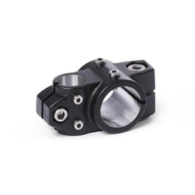 GN 133.2 Kreuz-Verfahrschlitten für Zweiachssystem, Aluminium d1: B - Bohrung<br />Oberfläche: SW - schwarz, RAL 9005, strukturmatt