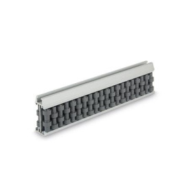 GN 6472 Seitenführungen, Trägerprofil Aluminium, Zylinder- und Kugelrollen zweiseitig Form: ZA - zylindrisch abgesetzte Rollen<br />Kennziffer: 1 - einreihig