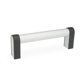 GN 669 Rohrgriffe, Aluminium Form: A - Montage von der Rückseite (Gewinde-Sackloch)<br />Oberfläche: EL - eloxiert, naturfarben