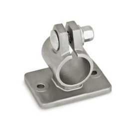GN 146.6 Flansch-Klemmverbinder, Edelstahl, mit 2 Bohrungen Form: A - ohne Dichtungen