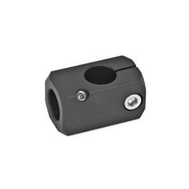 GN 476 T-Klemmhalter, Aluminium Oberfläche: ELS - eloxiert, schwarz<br />Form: A - mit Bohrung