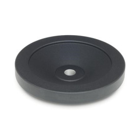 GN 323 Scheibenhandräder, schwarz, kunststoffbeschichtet Bohrungskennzeichen: B - ohne Nabennut<br />Form: A - ohne Griff