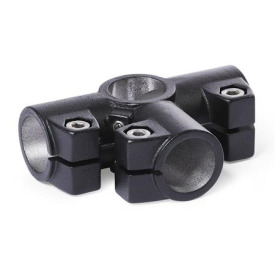 GN 198 Eck-Klemmverbinder, Aluminium Oberfläche: SW - schwarz, RAL 9005, strukturmatt