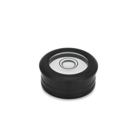 GN 2278 Dosenlibellen, Gehäuse Aluminium,  zum Einlassen in Bohrungen Werkstoff / Oberfläche: ALS - eloxiert, schwarz