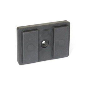 GN 57.2 Haltemagnete, Rechteckform, mit Gummiummantelung Form: A - mit 1 Innengewinde
