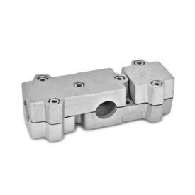 GN 195 Winkel-Klemmverbinder, Aluminium d<sub>1</sub> / s: B - Bohrung<br />Oberfläche: BL - blank, matt gestrahlt