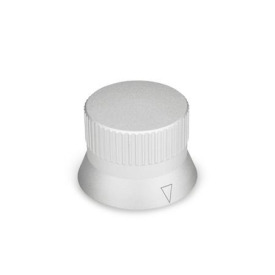 GN 723.4 Drehknöpfe, Aluminium, naturfarben eloxiert Form: M - mit Markierungspfeil