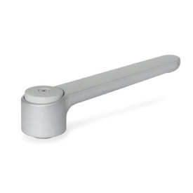 GN 126.1 Verstellbare Flachspannhebel, Zink-Druckguss, Buchse Edelstahl Farbe: SR - silber, RAL 9006, strukturmatt