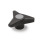 GN 533.6 Dreisterngriffe, Softline, Buchse Messing / Edelstahl Farbe der Abdeckkappe: DGR - grau, RAL 7035, matt