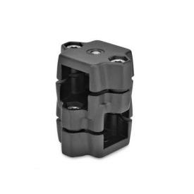 GN 134.7 Kreuz-Rastschlitten, Aluminium Kennziffer: G - mit Gewinde<br />Oberfläche: SW - schwarz, RAL 9005, strukturmatt