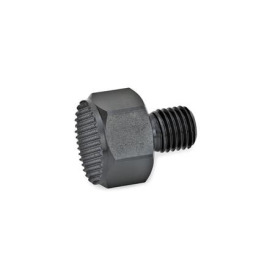 GN 409.1 Positionierelemente mit Schraube Druckflächenform: R - Druckfläche geriffelt
