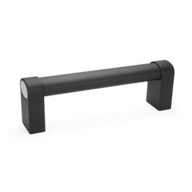 GN 334 Ovalrohrgriffe, Aluminium / Zink-Druckguss Oberfläche: SW - schwarz, RAL 9005, strukturmatt