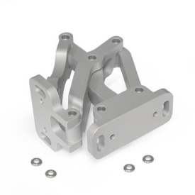 GN 7241 Mehrgelenkscharniere, Aluminium, innenliegend, Öffnungswinkel 90° 