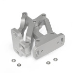 Mehrgelenkscharniere, Aluminium, innenliegend, Öffnungswinkel 90°