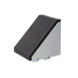GN 30b Winkel, Aluminium, für Aluprofile (b-Baukasten), mit Zubehör Form: C - mit Befestigungsset und Abdeckkappe<br />Oberfläche (Winkel): AW - lackiert, weißaluminium<br />Größe: 60x60/80x80/90x90