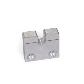 GN 828 Lagerböcke, für Stellschrauben GN 827, Aluminium Form: UB - mit Aufnahmenut, Montage von vorne