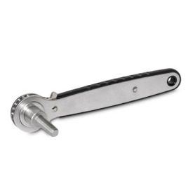 GN 318 Edelstahl-Ratschenspanner mit Gewindezapfen Form: C - Ratscheneinsatz mit Gewindezapfen