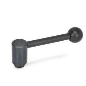 GN 212.3 Verstellbare Spannhebel, Innengewinde, Stahl Form: D - Hebel gerade