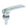 GN 927.2 Exzenterspanner mit Schraube, Hebel Stahl Form: A - Stahl-Auflagescheibe mit Stellmutter