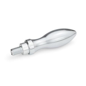 DIN 98 Drehbare Ballengriffe Stahl,  Aluminium, Kunststoff Werkstoff: ST - Stahl<br />Form: E - mit Gewindezapfen