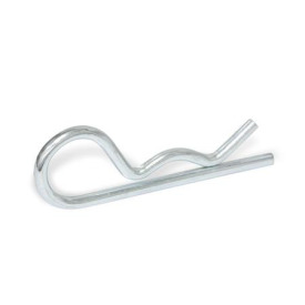 GN 1024 Federstecker, Stahl Form: E - mit einfacher Windung