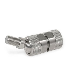 GN 782 Kugelgelenke, Edelstahl Werkstoff: NI - Edelstahl<br />Form: KS - Kugel mit Schraube<br />Kennziffer: 1 - Montageseite mit Innengewinde