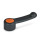 GN 623.5 Schaltgriffe, Kunststoff, Buchse Edelstahl Farbe der Abdeckkappe: DOR - orange, RAL 2004, matt