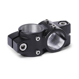 GN 132.2 Kreuz-Verfahrschlitten, Aluminium Kennziffer: B - Bohrung<br />Oberfläche: S - schwarz, RAL 9005, strukturmatt