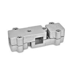 GN 195 Winkel-Klemmverbinder, Aluminium d<sub>1</sub> / s: V - Vierkant<br />Oberfläche: BL - blank, matt gestrahlt