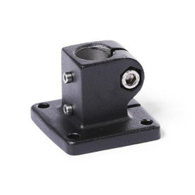 GN 162.1 Fuß-Verfahrschlitten, Aluminium d1: B - Bohrung<br />Oberfläche: SW - schwarz, RAL 9005, strukturmatt