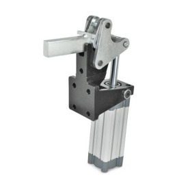 GN 863 Schnellspanner, Stahl, pneumatisch, schwere Ausführung, mit Magnetkolben 