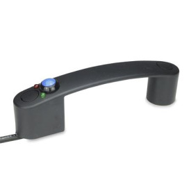 GN 628.4 Bügelgriffe, Kunststoff, mit Kabel Form: KU - Kabel unten