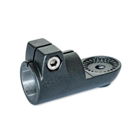GN 276 Laschen-Klemmverbinder, Aluminium Form: IV - mit Innenverzahnung<br />Oberfläche: SW - schwarz, RAL 9005, strukturmatt