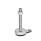 GN 33 Piedini di livellamento, acciaio INOX, con disco antiscivolo, con flangia di montaggio Form: B1 - Finitura matt da sabbiatura, fondo in gomma, colore nero
Versione (vite): UK - Con dado, esagono interno in alto e sede per chiave in basso