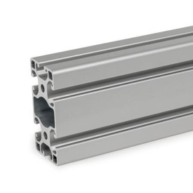 GN 10i Aluprofile, i-Baukasten, mit allseitig offenen Nuten, Profiltyp leicht Profilgröße: I-40808L<br />Oberfläche: N - eloxiert, naturfarben
