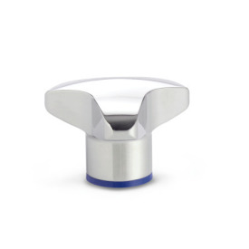 GN 5445 Dreisterngriffe, Edelstahl, Hygienic Design Oberfläche: PL - poliert (Ra < 0,8 µm)<br />Werkstoff (Dichtring): H - HNBR