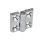 GN 237 Scharniere, Zink-Druckguss / Aluminium Werkstoff: ZD - Zink-Druckguss
Form: A - 2x2 Bohrungen für Senkschrauben
Oberfläche: CR - verchromt