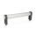 GN 333.1 Maniglie tubolari, alluminio / lega di zinco pressofusa Tipo: B - Montaggio dal lato dell'operatore (solo per d<sub>1</sub> = 28)
Finitura: EL - Anodizzato, colore naturale