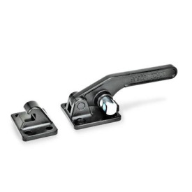 GN 852 Verschlussspanner, schwere Ausführung Form: T - mit Befestigungsbohrungen, ohne Zugbügel, mit Gegenhalter