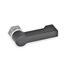 GN 702 Sperrriegel, Zink-Druckguss, mit 4 Raststellungen Form: C - mit Außengewinde<br />Farbe: SW - schwarz, RAL 9005