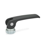Exzenterspanner, Hebel Zink-Druckguss, Auflagescheibe Kunststoff, mit Innengewinde