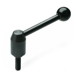 GN 312 Sicherheits-Spannhebel, Stahl Form: E - Hebel schräg