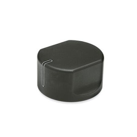 GN 729 Schaltknöpfe, Aluminium, schwarz eloxiert 