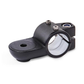 GN 278.1 Laschen-Verfahrschlitten, Aluminium d1: G - mit Gleiteinsatz<br />Form: OZ - ohne Zentrieransatz (glatt)<br />Oberfläche: SW - schwarz, RAL 9005, strukturmatt