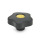 GN 5337.2 Volantini di serraggio a stella con calottine colorate, plastica, boccola in ottone Form: E - Con calottina (foro cieco filettato)
Colore della calottina: DGB - Giallo, RAL 1021, finitura mat