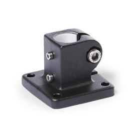 GN 162.1 Fuß-Verfahrschlitten, Aluminium d1: G - mit Gleiteinsatz<br />Oberfläche: SW - schwarz, RAL 9005, strukturmatt
